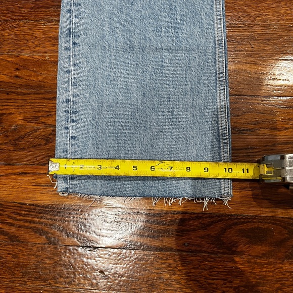 Zara Blue Straight Leg High-Rise Jeans - Picture 8 of 8